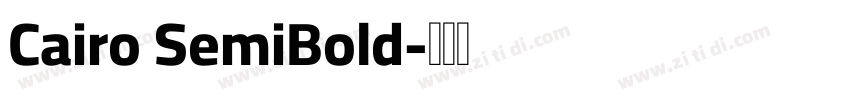 Cairo SemiBold字体转换